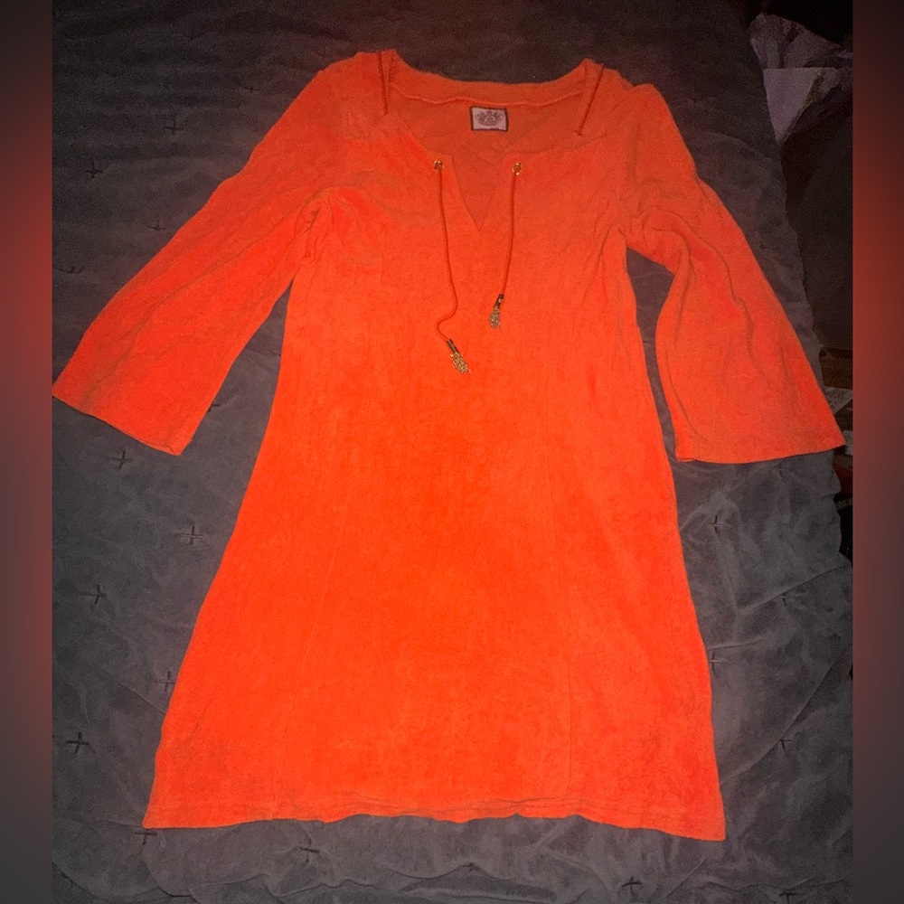 juicy couture terrycloth vintage orange dress